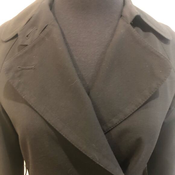 Theory Four Button Double Breasted Wool Black Blazer Jacket Size P Career - Picture 2 of 14